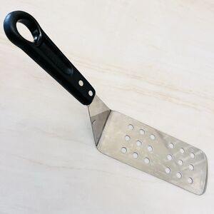 Farberware Slotted Stainless Grill Spatula Long Heavy Burger Turner Black Handle